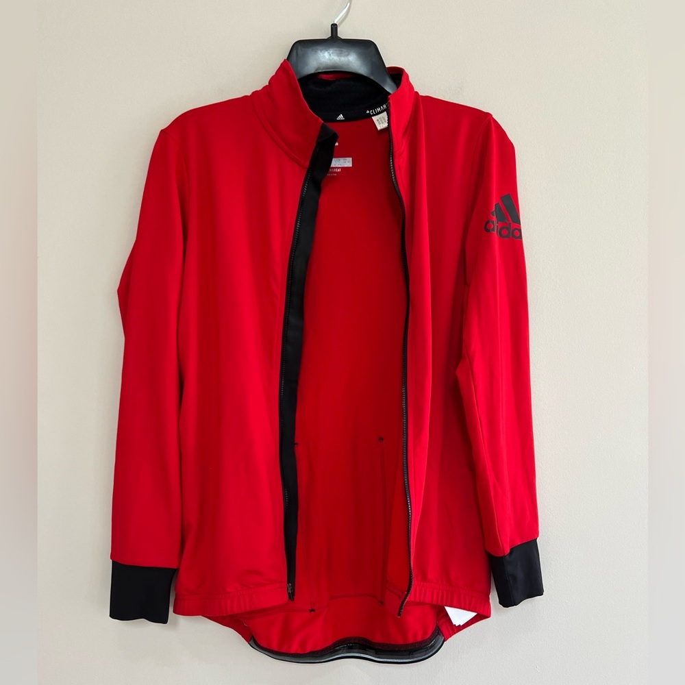 Adidas Women's Climaheat Winter Triathlon Cycling Jersey, Scarlet Red/Black, L - Picture 3 of 11
